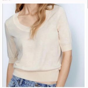 KNIT TOP WITH ROUND NECK
BUTTER - REF. 2142/059